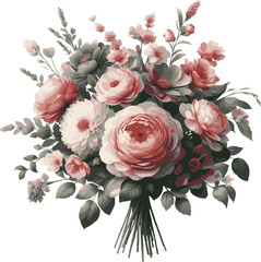 Elegant Flowers Bouquet Decoration