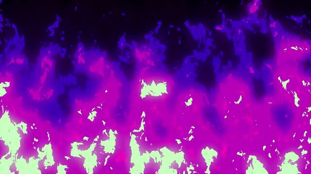 アニメ調の燃え盛る紫の炎