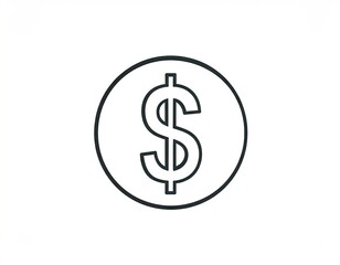 Fototapeta premium Dollar Sign Financial Icon.