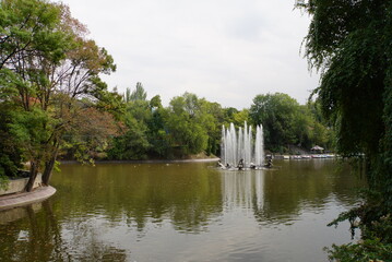 Obraz premium View of Central Lake - Almaty