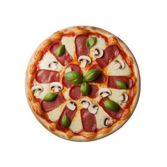 traditional italian pizza isolated on white background