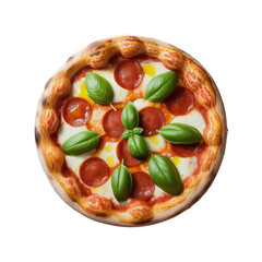traditional italian pizza isolated on white background