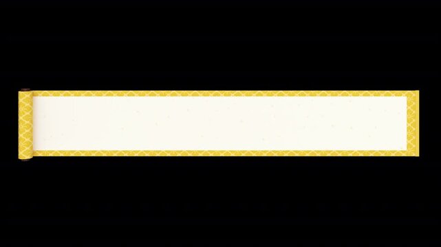 和の巻物ベース　花菱柄　アルファチャンネル付き　カラー2パターン（金・桃色ピンク）　マスクあり