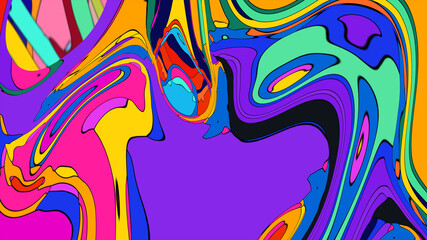 Colorful abstract liquid and fluid background for banner