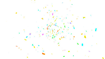 Multicolor confetti abstract background, Realistic Confetti on transparent. Colorful confetti explosion isolated on transparent background. 3D Golden Confetti PNG. Festival Colorful Gold Dust Sparkle.