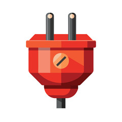 Obraz premium isolated electric plug on white background