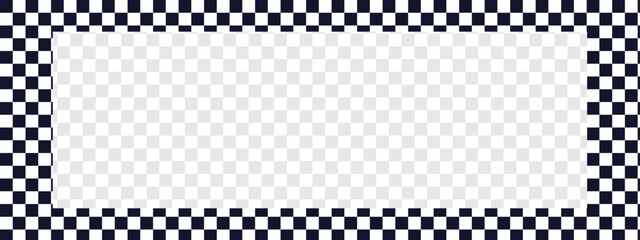 Black and white checkerboard pattern background. Classic checkered race flag car finish line or start line. Flat vector illustration isolated on white background.
