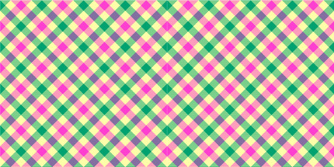 Colorful Diamond Pattern with Green Pink and Purple Lines.