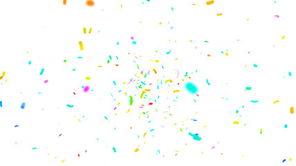 Multicolor confetti abstract background, Realistic Confetti on transparent. Colorful confetti explosion isolated on transparent background. 3D Golden Confetti PNG. Festival Colorful Gold Dust Sparkle.