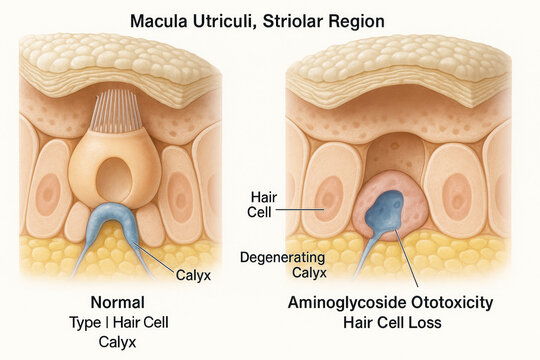 Hair Cell Structure and Ototoxicity Comparison