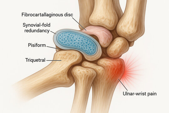Ulnar Wrist Pain Anatomy Illustration