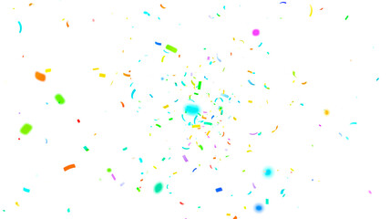 Multicolor confetti abstract background, Realistic Confetti on transparent. Colorful confetti explosion isolated on transparent background. 3D Golden Confetti PNG. Festival Colorful Gold Dust Sparkle.