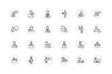 Job Officer Icon Vector Illustration for Business and Career