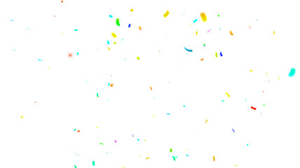 Fototapeta premium Multicolor confetti abstract background, Realistic Confetti on transparent. Colorful confetti explosion isolated on transparent background. 3D Golden Confetti PNG. Festival Colorful Gold Dust Sparkle.