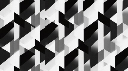 Fototapeta premium Generative AI, High-contrast monochrome geometric paper pattern