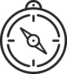Navigation direction compass black outline icon vector illustration