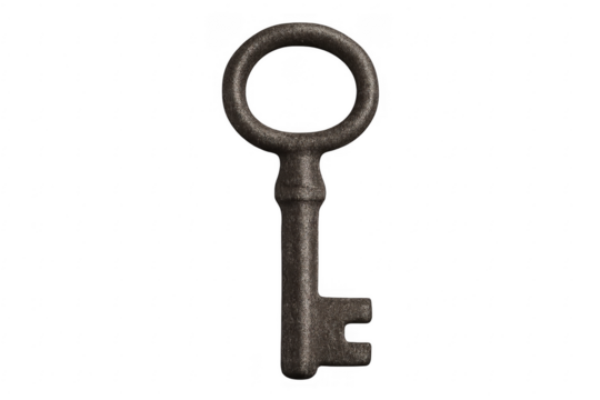 Old skeleton key representing solution and access