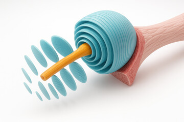 Stylized 3D Render of a Biological Structure