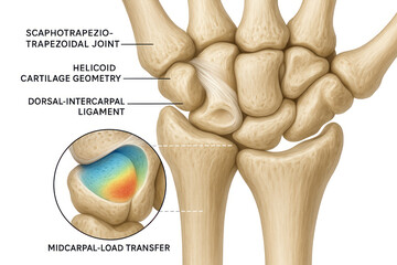 Anatomy of the Human Wrist: Scaphoid, Trapezoid, Ligaments, Carpal Bones
