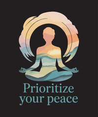 Mental Health Awareness Typography Vector, Positive Mindset Illustration, Motivational Quote Design, Self Care and Wellness Graphic, Inspirational Text for T-shirt, Poster, Sticker, Social Media