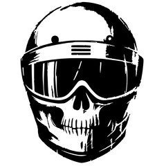 Skull helmet silhouette