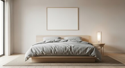 Modern Bedroom Interior Design with Neutral Tones and Natural Light.