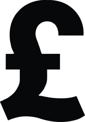 Obraz premium British Pound Sterling Symbol (£) - Currency Finance Vector Icon, Pound Sterling Sign (£) - GBP Currency Vector Graphic.