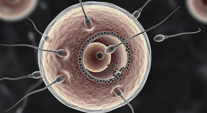 Ovum self-defense after fertilization showing mechanism blocking additional sperm to prevent polyspermy in human reproductive biology
