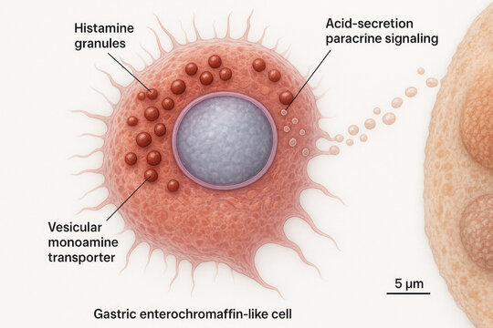 Gastric Enterochromaffin-like Cell Diagram