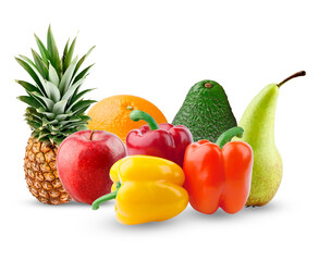 fresh assortment of colorful fruits and vegetables for healthy eating