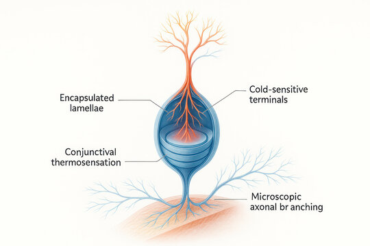 Diagram of a Skin Cold Receptor