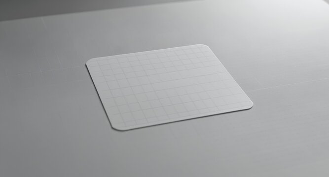 Grid Patterned Surface on Gray Background