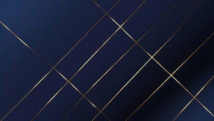 Deep Navy Gradient Canvas – Smooth Ombre, Intersecting Golden Diagonal Lines, Sophisticated Corporate Grid, Luxury, Professionalism, Clean Modern Aesthetic Background.