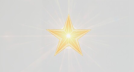 Shining Star, Glowing Bright, Festive Element, Celebration Illustration, Holiday Light Design