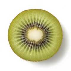 Sliced Kiwi Fruit on White Background