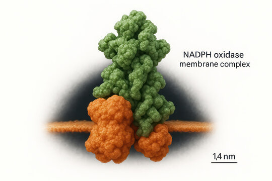 NADPH Oxidase Membrane Complex Illustration