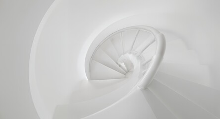Spiral Staircase from Above, Modern Architectural Interior