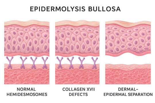 Epidermolysis Bullosa: Skin Layer Comparison