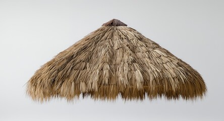 Tropical Thatched Roof Isolated on White Background