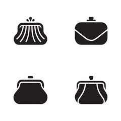 Evening Clutch Solid Handbag Icons Bundle