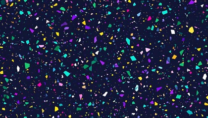 Abstract pattern of multicolored fragments on a dark background