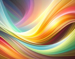 Abstract swirling waves of vibrant, multicolored light