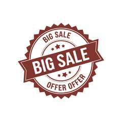 Big Sale Badge Label Vector Design