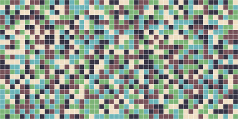 Colorful Abstract Geometric Pattern Composed of Square Tiles.