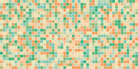 Colorful Mosaic Pattern with Squares in Various Pastel Hues.