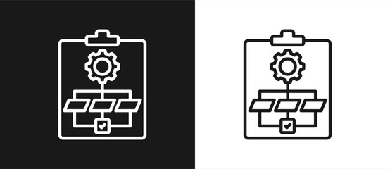 Workflow In Black And White Background