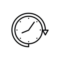 Time and Clock line Icon vector