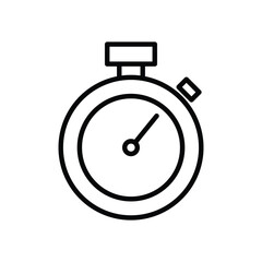 Time and Clock line Icon vector