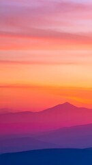 Obraz premium Dramatic Mountain Sunset with Vibrant Colorful Sky