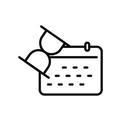 Time and Clock line Icon vector